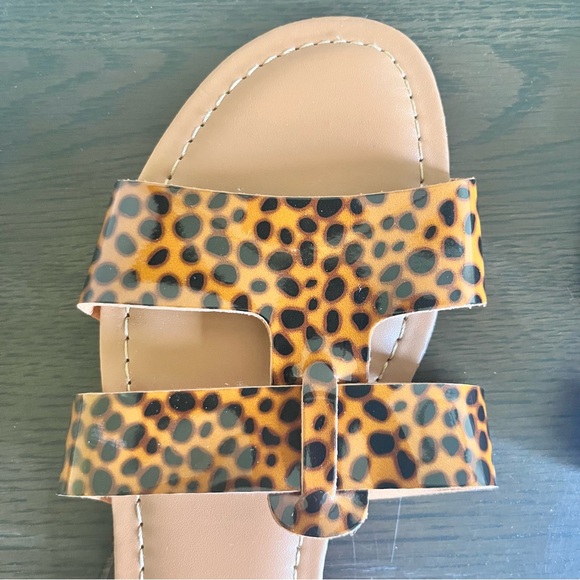 J. CREW Tortoise Shell Beachside Slide Sandals Sz 7 NWOT - Picture 2 of 6